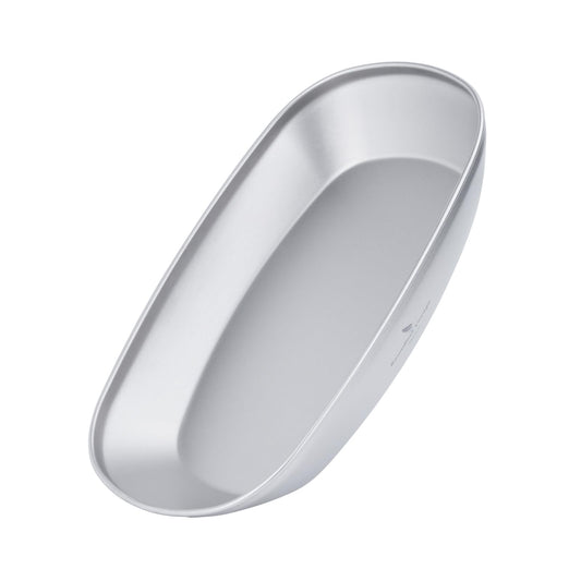 iBasingo 9.13 in Titanium Dinner Plates Camping Metal Service Dishes Lightweight Portable Outdoor Indoor Single-layer Durable Bread Dessert Vegetables Fruit Chips Kitchen Tableware Ti1142T-S