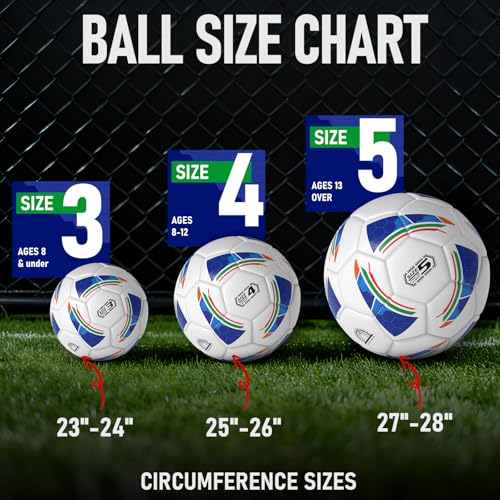 VAVOSPORT Size 4 Soccer Ball Set with Pump & Cones for Training Kids & Adults