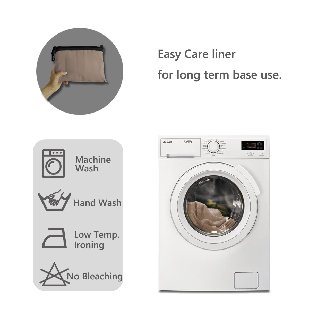 JIVELER Lightweight Sleeping Bag Liner Camping Travel Sheets Ultralight Sleeping Bag Sack for Backpacking Hiking Hotel Hostels and Traveling, Stuff Sack Included (Khaki)