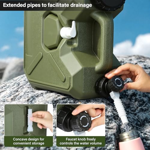Portable Water Container with Spigot & Rechargeable Touch Pump for Camping & Outdoor Use