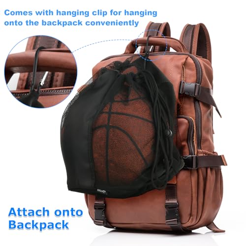 Sports Ball Carry Bag Mesh Backpack for Basketball Volleyball Soccer Rugby Football