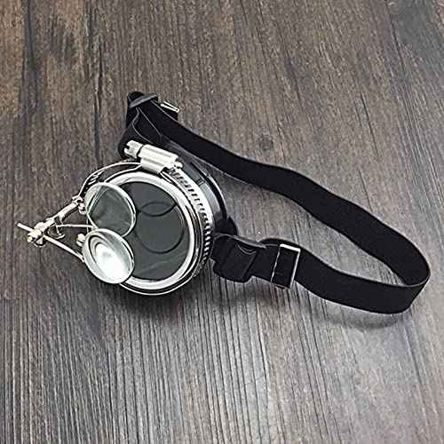 Halloween Cosplay Steampunk Monocle Goggles with Magnifier Punk Biker Rave Goth Victorian Custome gift