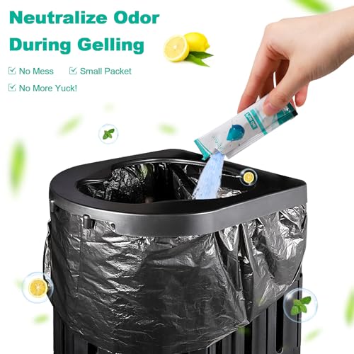 OUMEE 50 Pack Poo Gel for Portable Toilet, Camping Toilet Powder, Eco Absorbent Gel, Portable Urine Packets for Outdoor Camping Recreation Supplies (50)