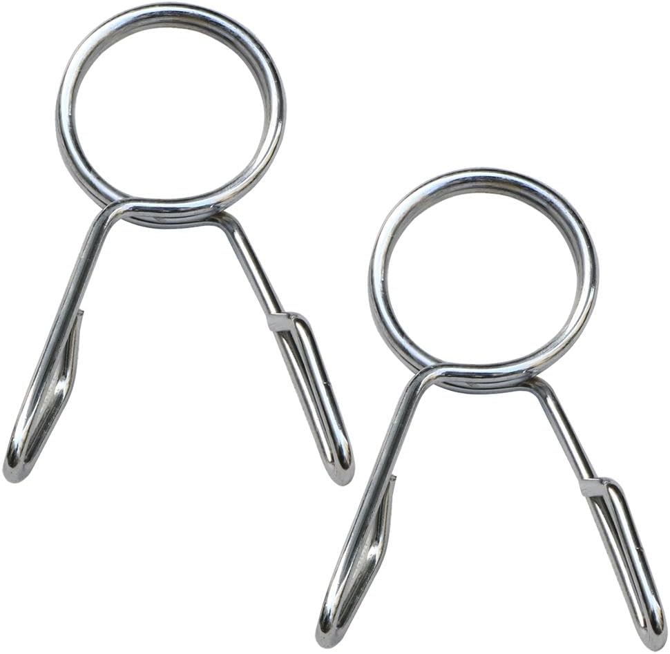 7-Foot Olympic Barbell with Collars - Solid Iron Chrome Weightlifting Rod for Home Gym & Powerlifting