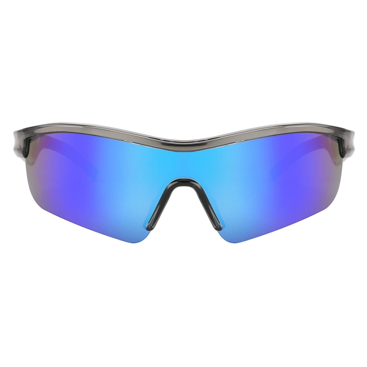 FEISEDY Men Sunglasses, Polarized Cycling Sunglasses, UV400 Sports Baseball Running Fishing Hiking Shades B2372,Grey/Blue