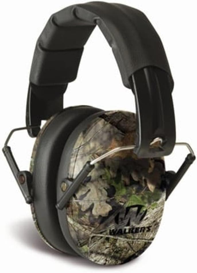 Walker's Unisex Adult's Lightweight Foldable Hearing Protection 22 dB Noise Reduction Pro Low-Profile Earmuffs