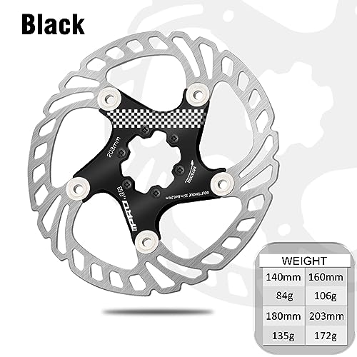 Floating Bike Disc Brake Rotor 140mm Black - Strong Heat Dissipation