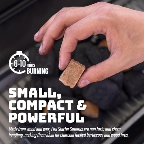 Fire Starter Squares (72 Pack) - Fire Starters for Fireplace, Grill, BBQ, Camping, Wood Stove and Bonfire Accessories - Odorless & Water Resistant