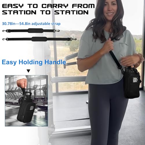 Magnetic Water Bottle Holder Bag with Phone Pocket for 24 32 40 oz, 5 Strong Magnets Neoprene Water Bottle Carrier Adjustable Crossbody Strap Gym Ourdoor