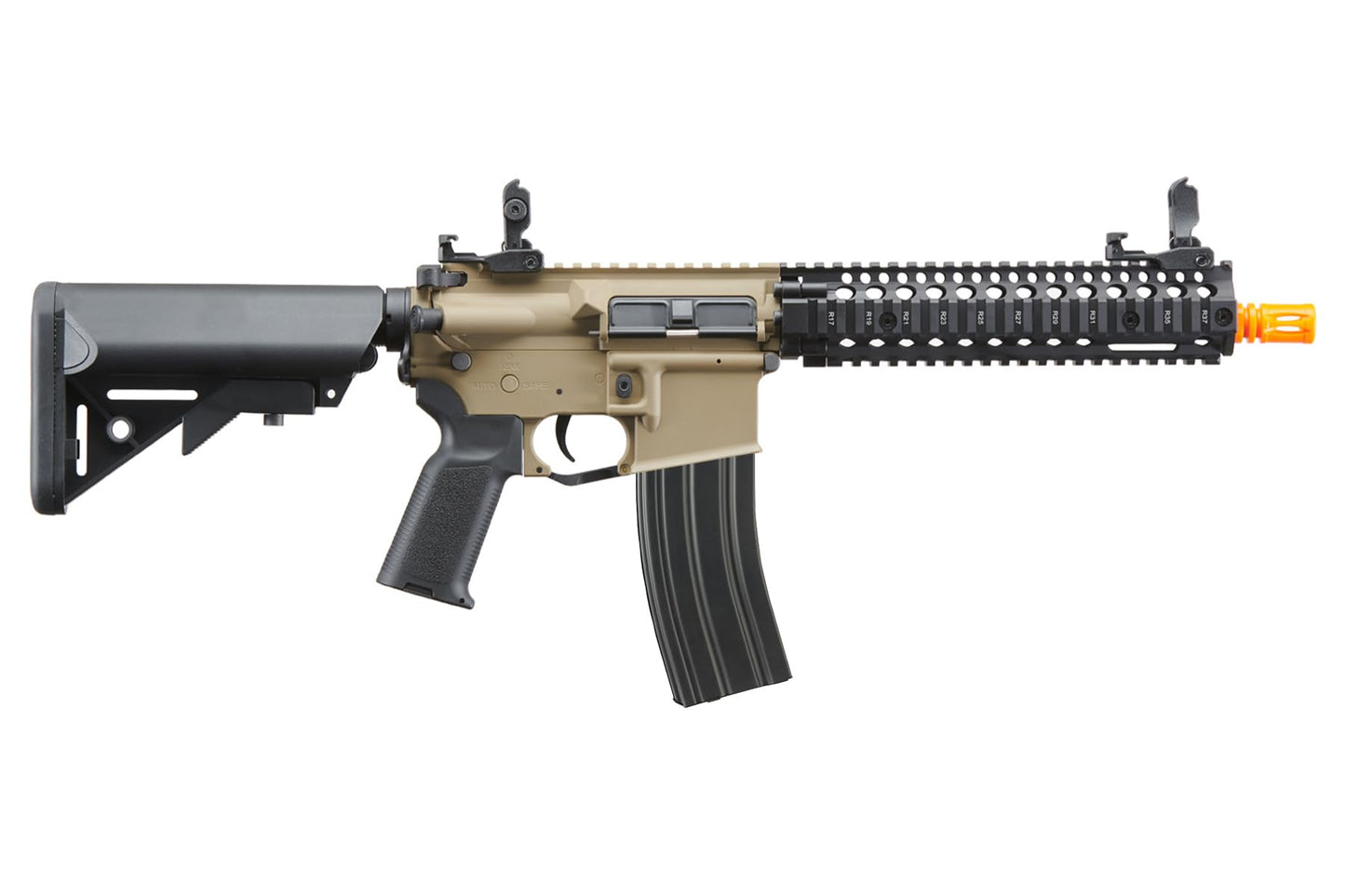 Lancer Tactical Gen 2 Raider Durable M4 Airsoft Gun w/Steel Front Rail, Grip & High Speed Mid Mag- 9.6v Nimh 1600 mAh Battery, Charger, and 1000 Rounds 0.20g BBS Included (Two-Tone)