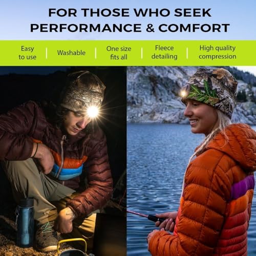 Real Tree Edge 3.0 LED Beanie Hat Light - Rechargeable Waterproof Headlamp