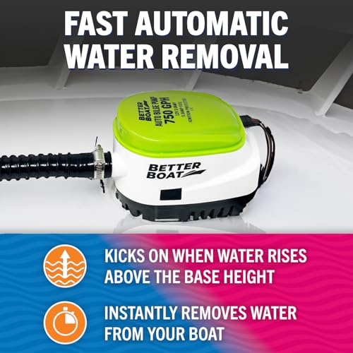 Automatic Bilge Pump 750 GPH 12V with Built-In Float Switch - Variation of 750 GPH