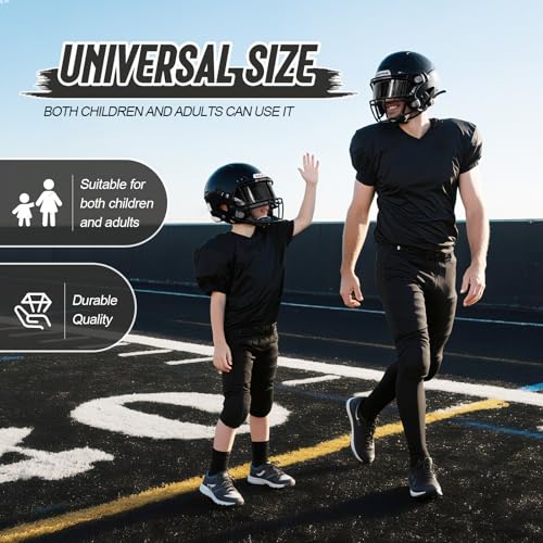 Football Helmet Visor for Mouth Guard Sports Safety - Shatterproof Universal Fit Youth/Adult Lens with QuickLock Clips | ASTM Certified, Hydrophobic Coating