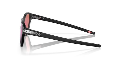 Oakley Men's Oo9349 Latch Low Bridge Fit Round Sunglasses, Matte Black/Prizm Golf, 53 mm