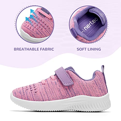 Toddler Boys Girls Running Sports Sneakers - Purple Pink, Size 10 - Nerteo