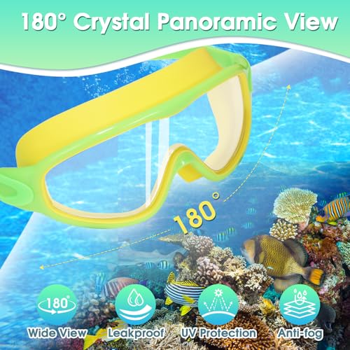 EverSport 2 Pack Kids Swimming Goggles, Anti-fog Swim Goggles for Toddler Girls Boys 3-15