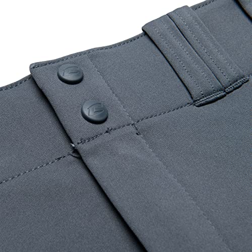 Girls' Tournament Softball Knickers - Large Graphite Low-Rise Polyester