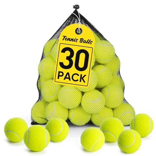 30 Pack Tennis Balls for Dogs & Training | High Elasticity & Durable Bounce