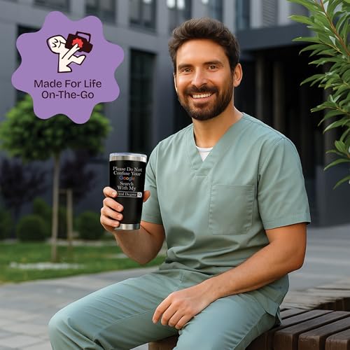 Medical Degree Mug for Doctors - Black 20oz Tumblers Gifts for Physicians
