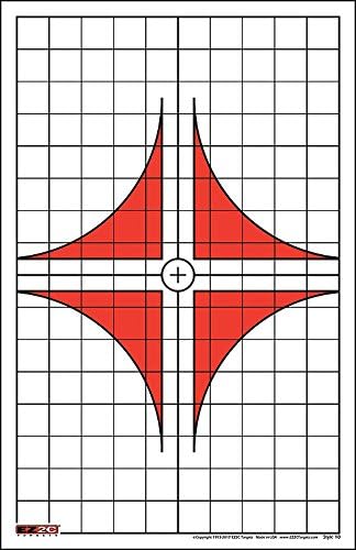 EZ2C 5-Pack Bright Gun & Rifle Paper Targets - Highly Visible 11" x 17" Shooting Targets for Range & Outdoor Use