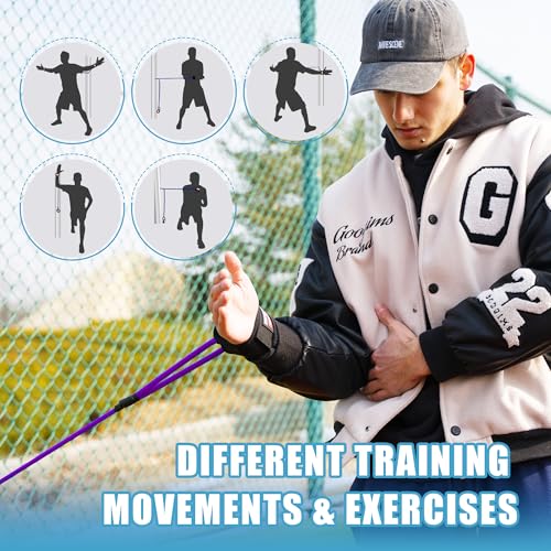 SunNordic Elite Size Weighted Baseball Set with Resistance Band - 6 Balls for Training