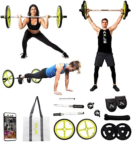 Home Gym Workout Barbells - Barbell Weight Set for Strength Training, Collapsible Equipment for Indoor & Outdoor Workouts for Men, Women, and Youth