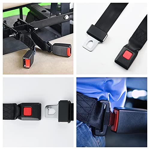 Adjustable 2-Point Seat Belt Harness Kit for Go Karts and Golf Carts - Set of 4