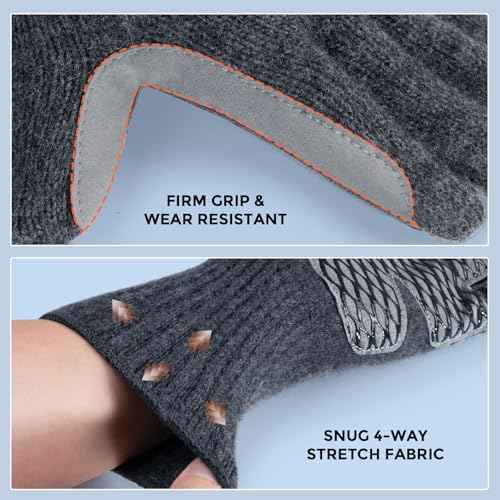KastKing Bully Wooly Full Finger Gloves, Wool Fishing Gloves,Extended Cuff, Winter Gloves for Ice Fishing, Hunting, Hiking