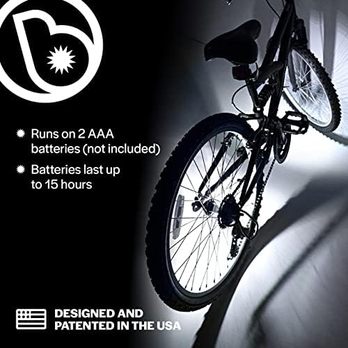 GoBrightz LED Bike Frame Light - Night Riding Underglow Light Bar with 4 Modes - Cool Bicycle Lights for Kids & Adults