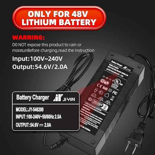 UL Certified 54.6V 2A Fast Electric Bike Charger for 48V Ebike Battery - Compatible with Lectric XP 2.0/3.0, Ecotric City/Beach, Evercross H5/H7