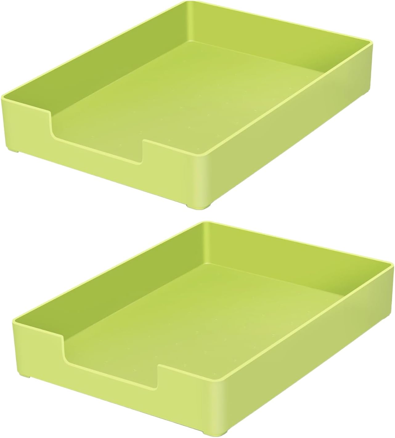 Desk Letter Tray, 2PCS A4 Size Plastic Stackable File Document Organizer, Office Desktop File Paper Holder, Book Storage Rack,Anti-Skid Stacking Support for Office Supplies (White)