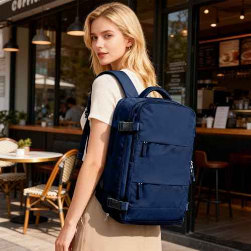 Travel Backpack Carry On Backpack Personal Item Travel Bag Mochila De Viaje Carry On Backpack For Airplanes Traveling Backpack For Women Gym Backpacks College Backpacks Sapphire Blue