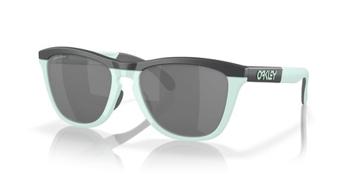 Oakley OO9284 Frogskins Range Round Sunglasses, Matte Carbon/Blue Milkshake/Prizm Black, 55 mm