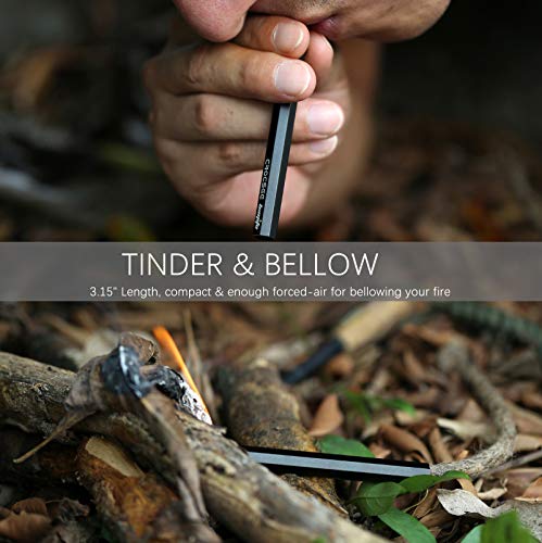 Survival Aluminum Bellows with Waterproof Hemp Wick Cord Set - 2 Pieces