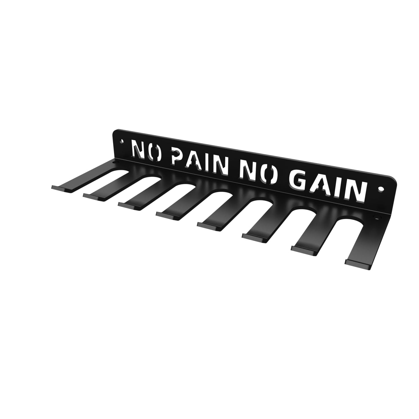 Home Gym Accessories Organization Storage Rack Equipment For Home 8 Hook Wall Hanger Display Gear Barbells Resistance Bands Jump Ropes Lifting Belt Hanger Accessories Hardware Included (No Pain No Gain M)