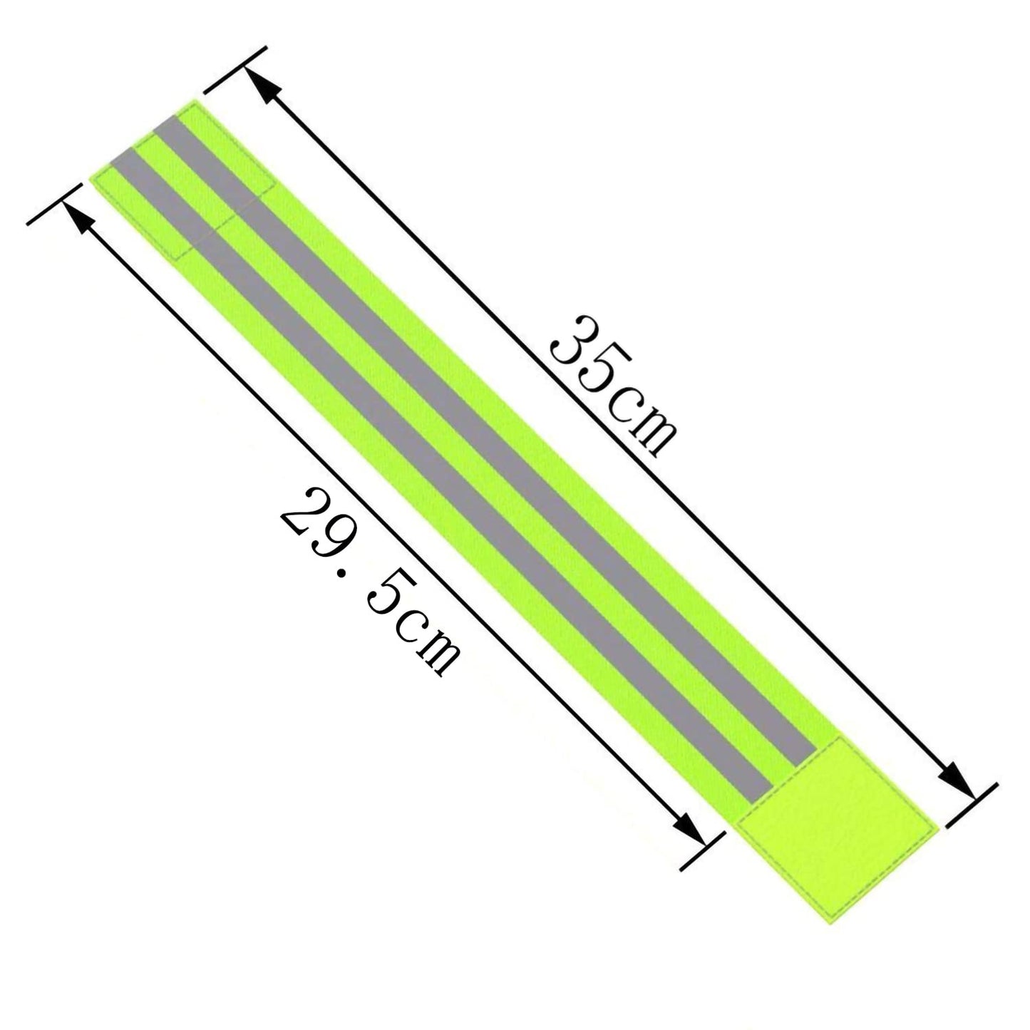 Wiosny 4 Pieces Bands High Visibility Reflector Bands Safety Reflector Tape Straps Running Gear for Cycling Walking Arm Wrist Ankle Leg (Green②)
