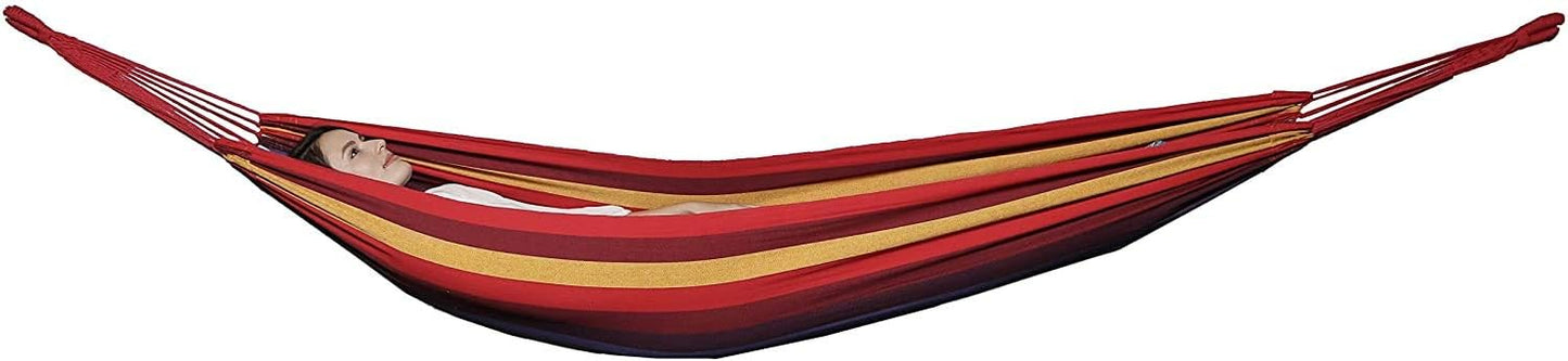Trekmate Breathable Cotton Fabric Canvas Single Person Brazilian Hammock,for Camping, Outdoors Gear, Backpack, Hiking, Hunting,Backyard