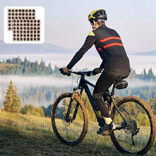 Mozeat Lens 96Pcs Rubber Bike Tire Patches Not Self-Adhesive Rubber Patch Motor Bicycle Bike Tyre Tire Inner Tube Puncture Rubber Patches Repair Kit