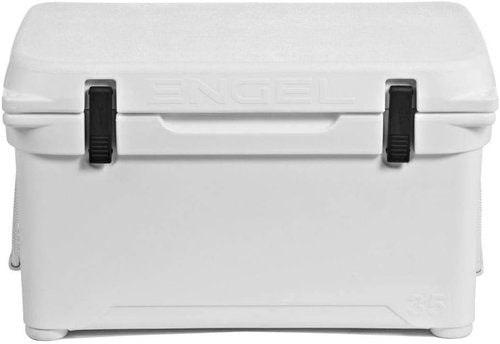 Engel Coolers ENG35 Cooler | 36 Can High Performance Durable Seamless Rotationally Molded Ice Box for Camping, Hunting, and Fishing - White