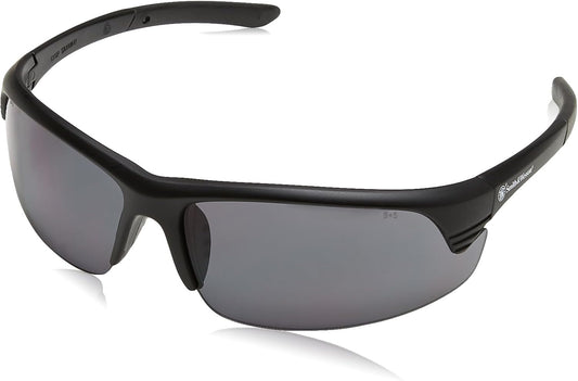 Smith & Wesson Corporal Half Frame Shooting Glasses with No-Slip Rubber,Impact Resistance & Storage Bag for Work,Everyday Use