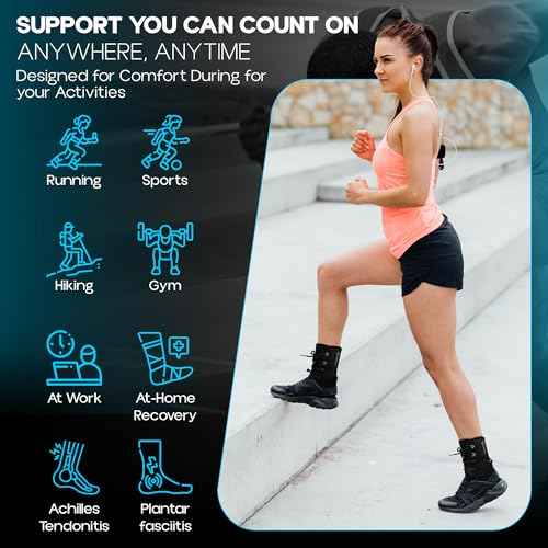 Ankle Brace lace up Stabilizers Adjustable Ankle Support for Sports Protect, Sprained Ankle, Ligament Damage, Injury Recovery (Medium Size)