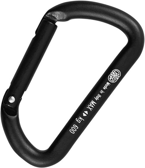 Kong Mini D Straight Gate - Durable Black Safety Locking Carabiner