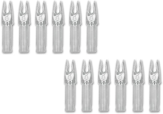 Carbon Express TCX Nock, Size .203 (Fits PileDrive Pass Thru Extreme 250 & 350), 12-Pack, Clear