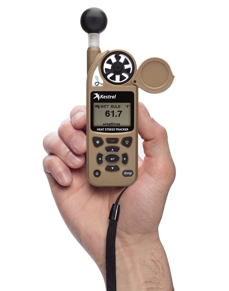 Kestrel 5400 Heat Stress Tracker Pro with Link, Compass and Vane Mount, Orange