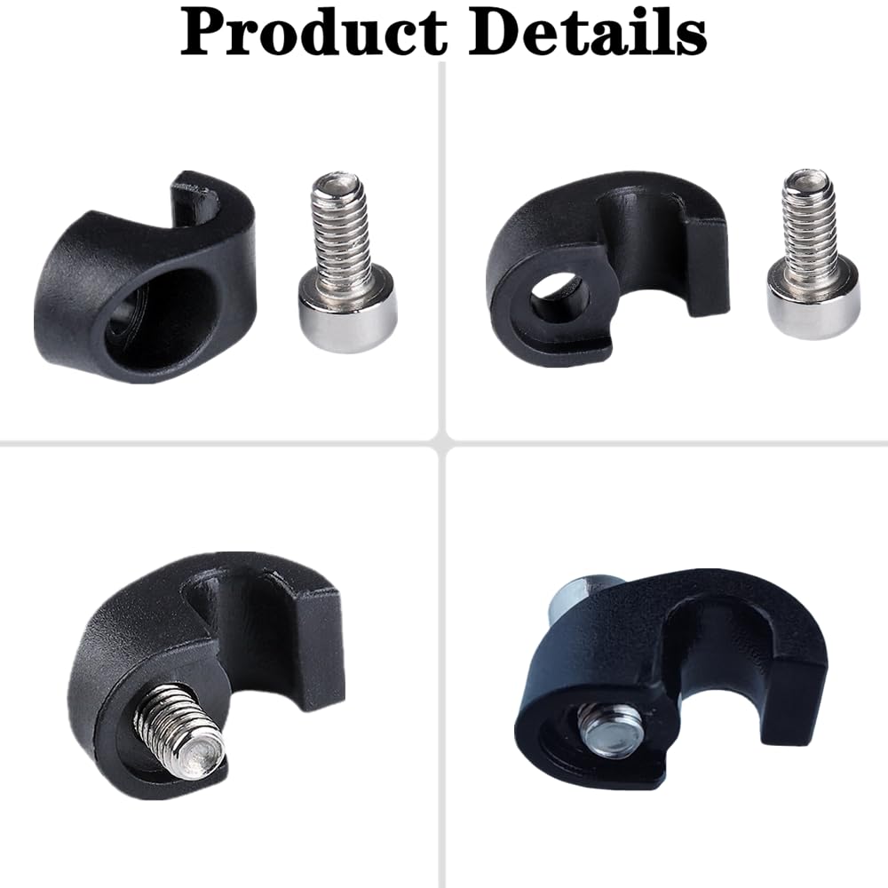 Zhouocea 4 PCS Brake Cable Hose Clamps Removable Bicycle Cable Clamps Bike Cable Clips Bicycle Fork Brake Cable Housing Clamps for Mountain Bike