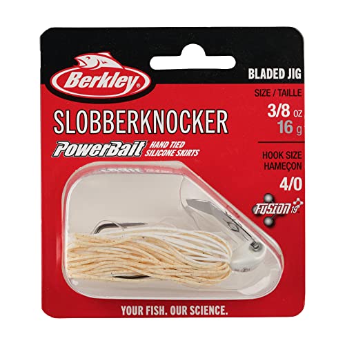 Berkley SlobberKnocker Fishing Jig White 3/8 oz Heavy Duty Bladed Lure