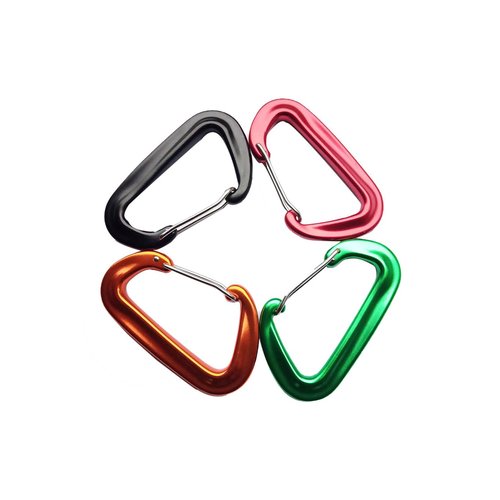 Carabiner Clip,4PCS 3.2Inch Aluminum Carabiner，12kN (2697 lbs) Heavy Duty Wiregate Carabiner Clip- for Camping, Hiking, Hammocks, Dog Leash and Harness, Outdoor and Gym, 4colours