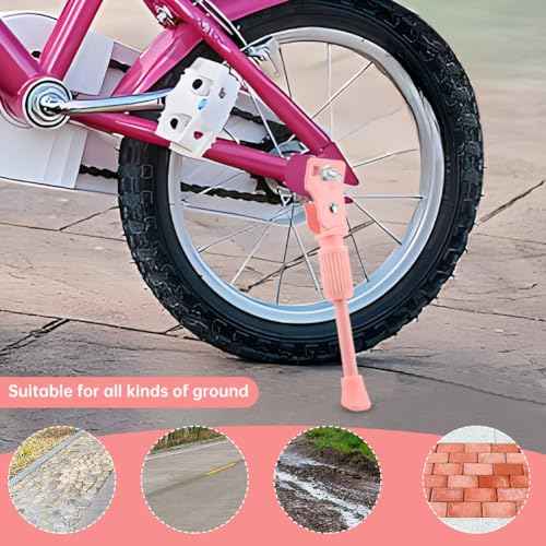 Kids Bike Kickstand, 16 Inch Wheel, Single Side Kick Stand, Pink