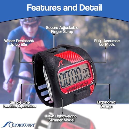 Waterproof Lap Counter Timer for Swimming & Triathlon - 200 Laps