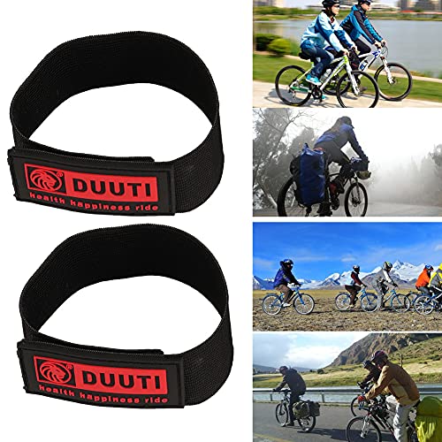 VGEBY 2PCS Pant Leg Straps,Cycling Pant Leg Band Elastic Puttee Safety Belt Bands Riding Equipment for Fishing Outdoor Sports (Black)